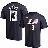 Los Angeles Clippers 13 Paul George Black City Edition Nike T-Shirt,baseball caps,new era cap wholesale,wholesale hats